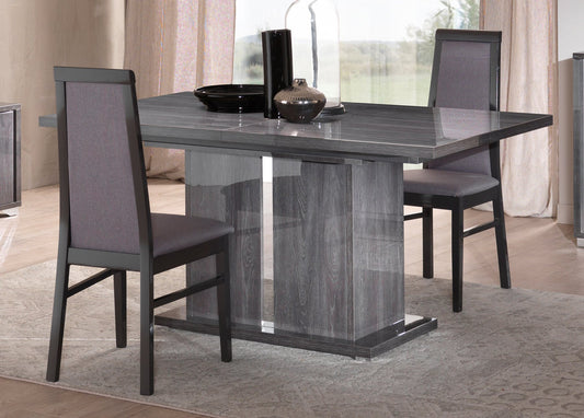 Armony Italian Grey Gloss Extendable Dining Table