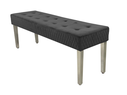 Majestic Dark Grey Velvet Kitchen Bench