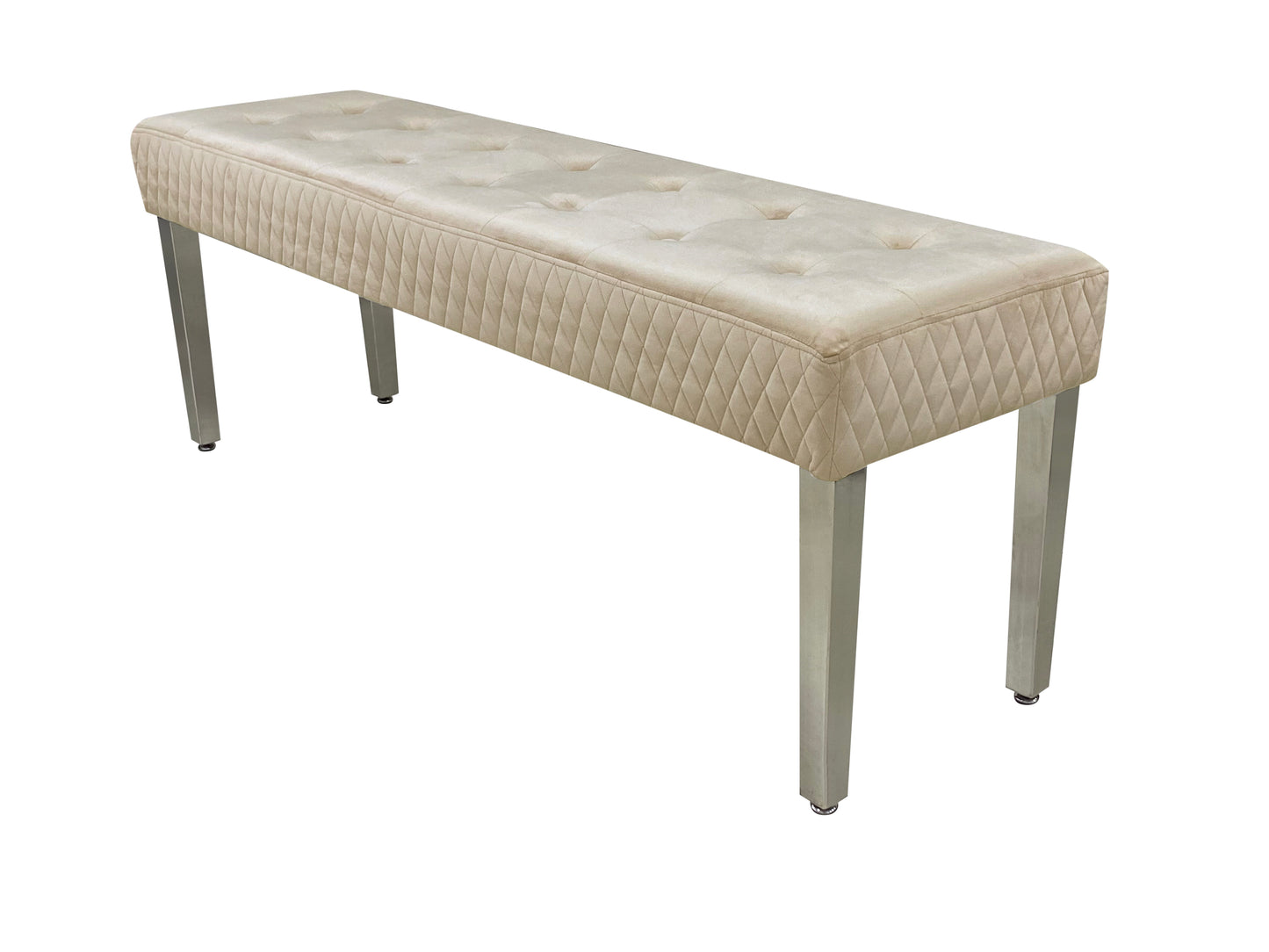 Majestic Mink Velvet Kitchen Bench