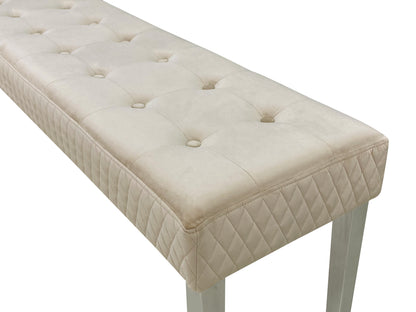 Majestic Mink Velvet Kitchen Bench