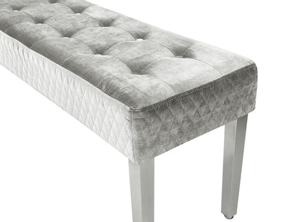 Majestic Silver Velvet Kitchen Bench