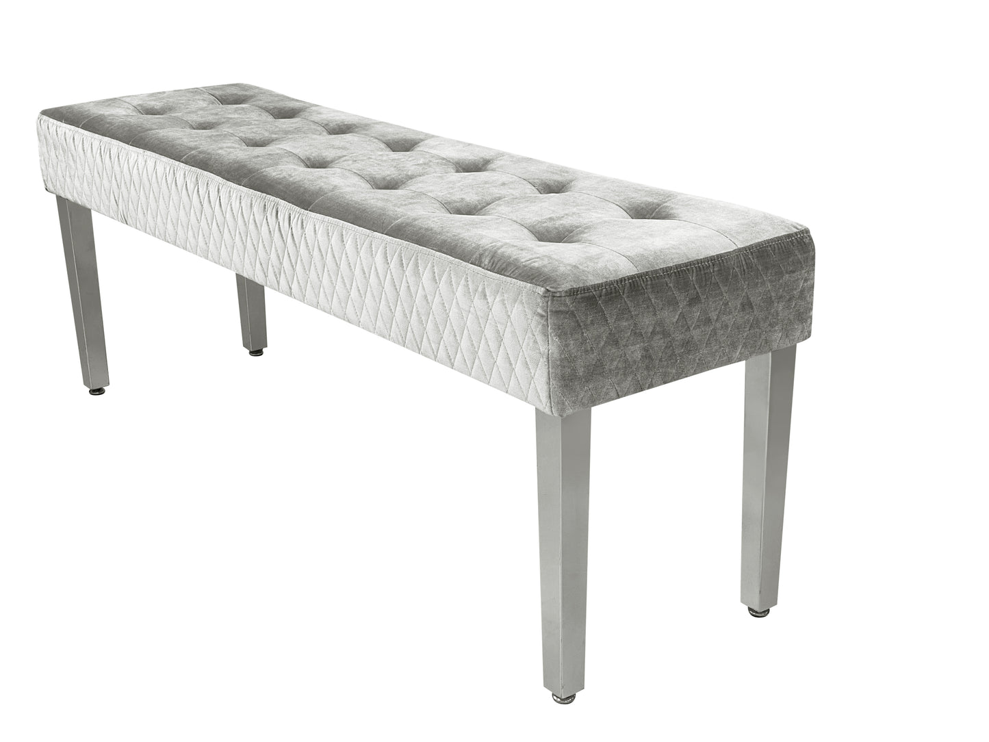Majestic Silver Velvet Kitchen Bench