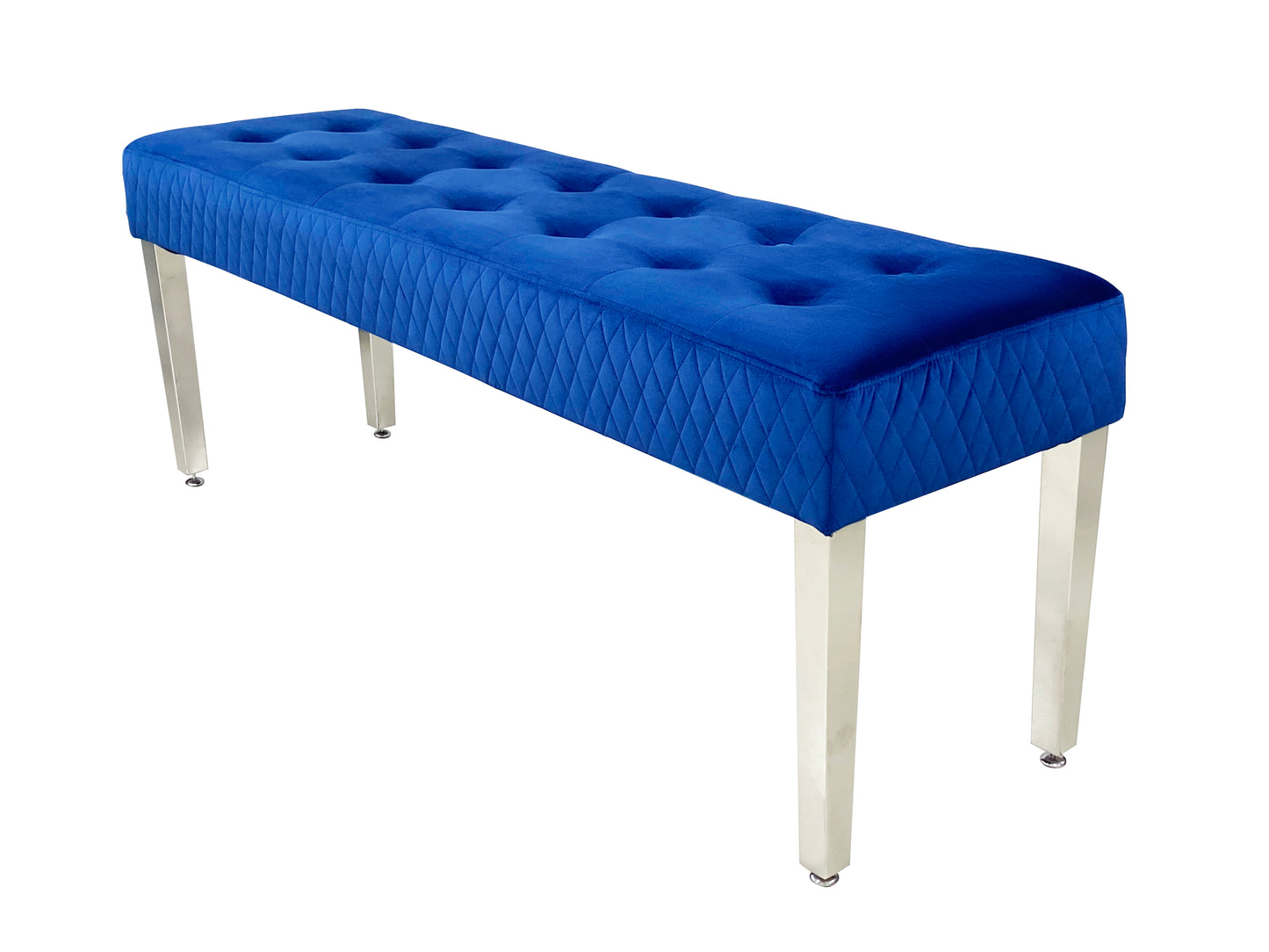 Majestic Navy Velvet Kitchen Bench