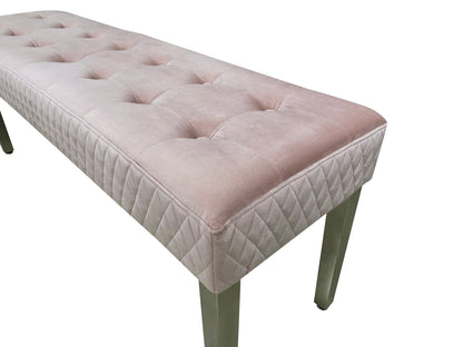 Majestic Pink Velvet Kitchen Bench