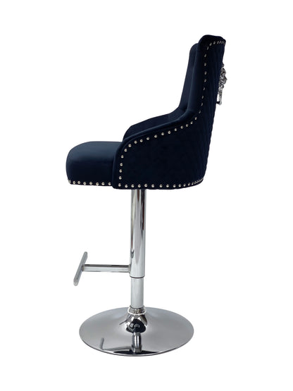 Majestic Black Velvet Bar Stool
