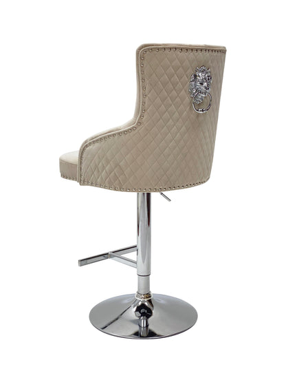 Majestic Mink Velvet Bar Stool