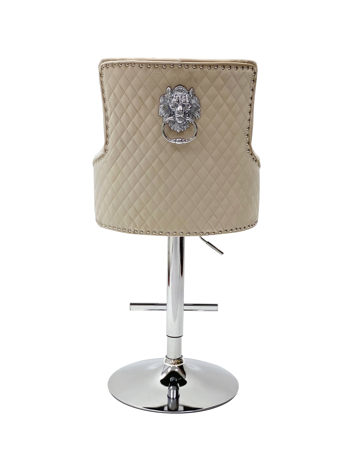 Majestic Mink Velvet Bar Stool
