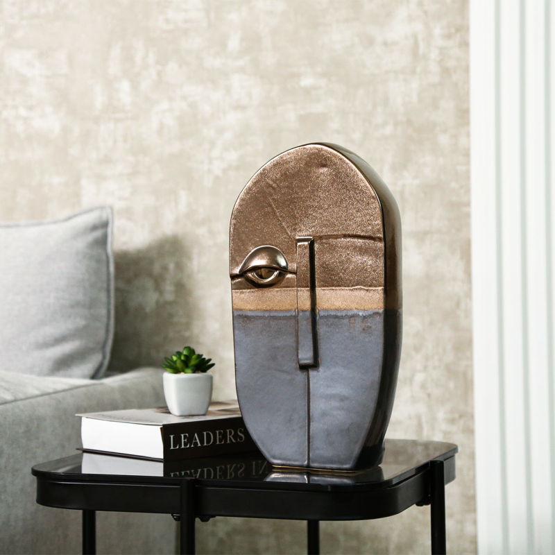 Black and Gold Left Eye Ceramic Deco