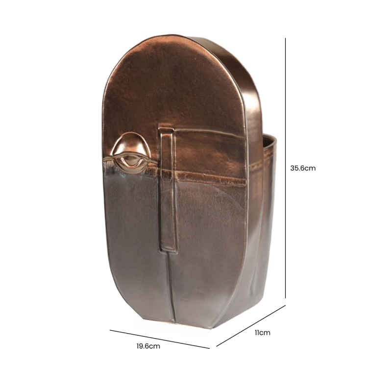 Black and Gold Left Eye Ceramic Deco