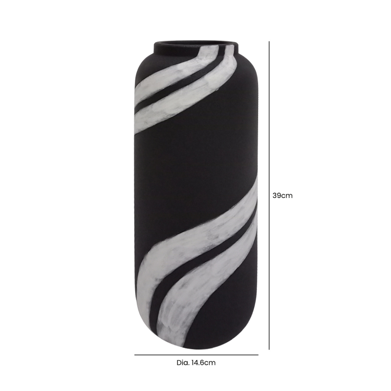 Black and White Ceramic Vase