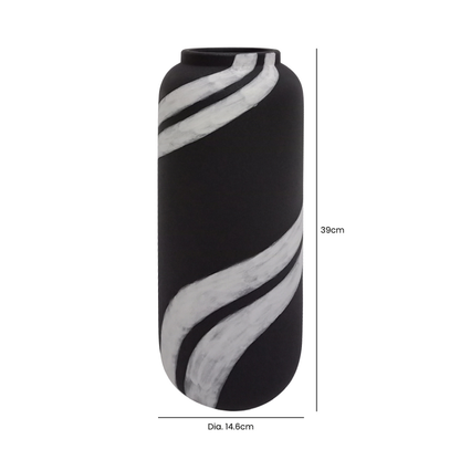 Black and White Ceramic Vase