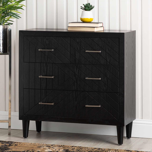 Wooden Black Chest of Drawers