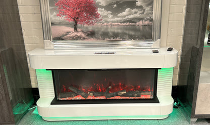White Tech Electric Fireplace