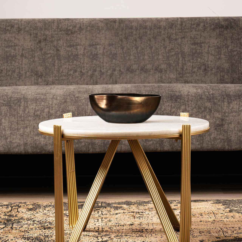 Gold and Black Ceramic Dish