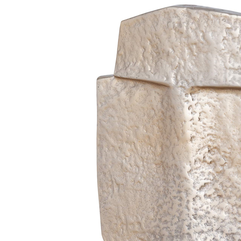 Champagne Metal Face Sculpture