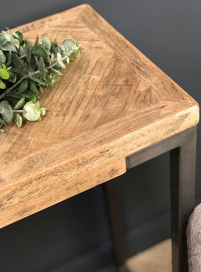 Chevron Mango Console Table