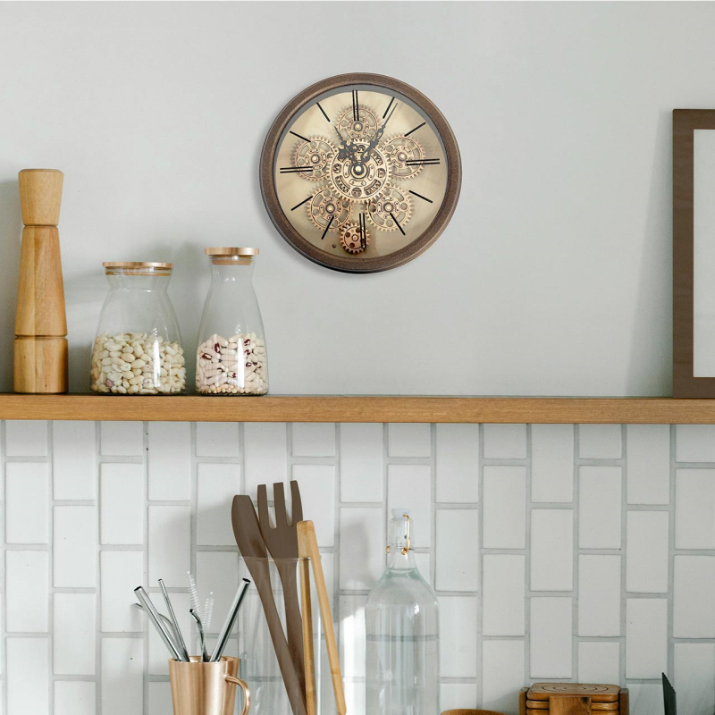 Copper Gears Wall Clock