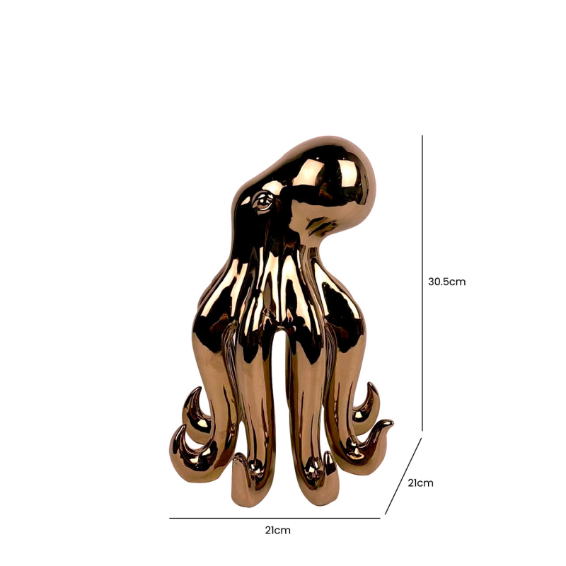 Ceramic Copper Octopus