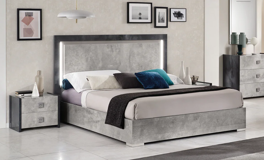 Debora Italian Bed with LED light (Storage Options Available)