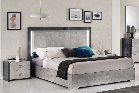 Debora Italian Bed with LED light