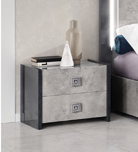 Debora Italian 2 Drawer Bedside Table