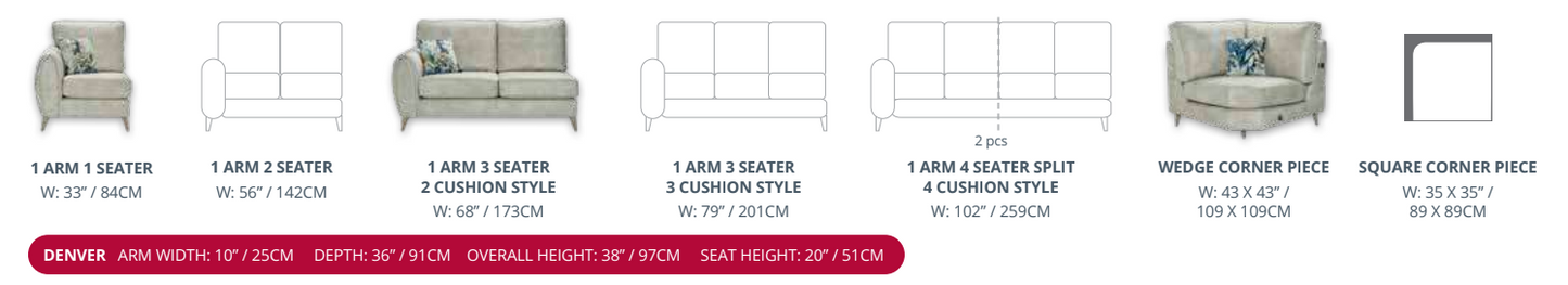 Denver Corner Sofa Range