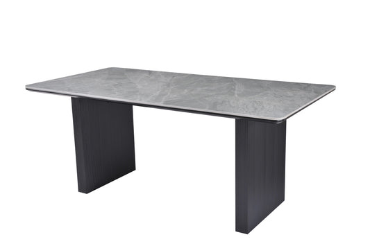 Engelberg Ceramic Black & Grey Dining Table