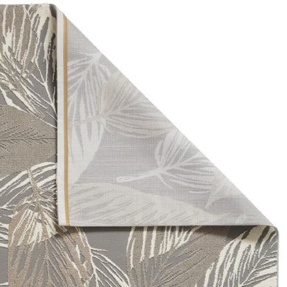 Flores Leaf Grey Rug