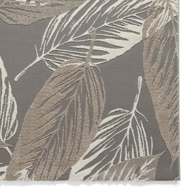 Flores Leaf Grey Rug
