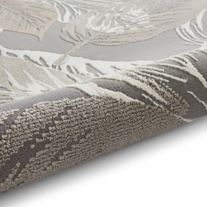 Flores Leaf Grey Rug