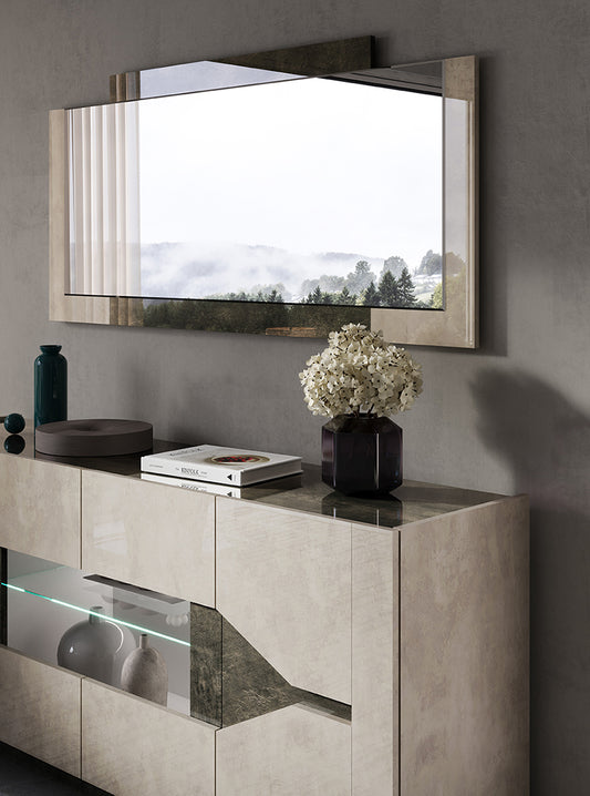 Felix Italian Two-Tone Gloss Frame Mirror