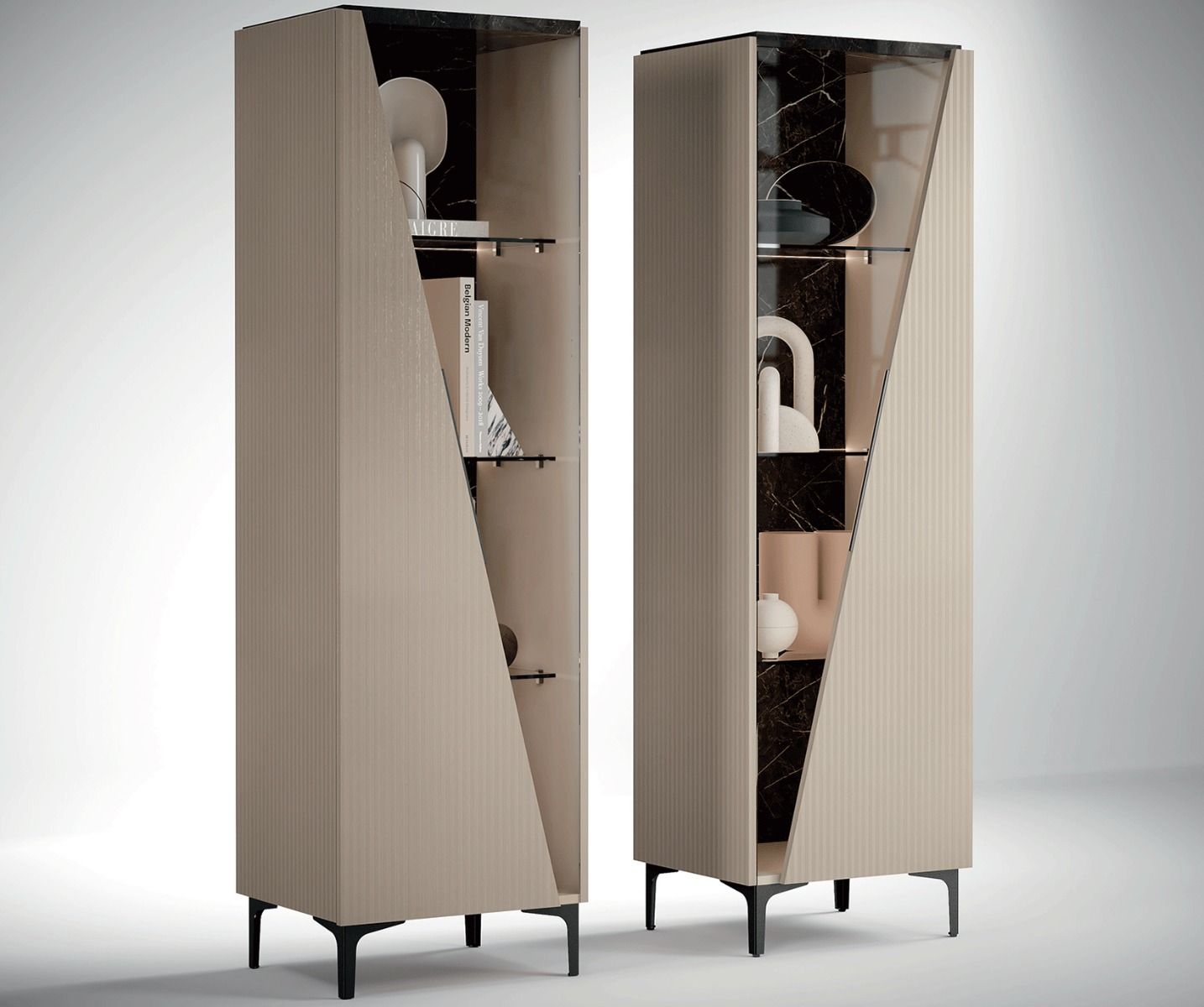 Fidia Day Toffee Cannetè 1 Door Display Cabinet