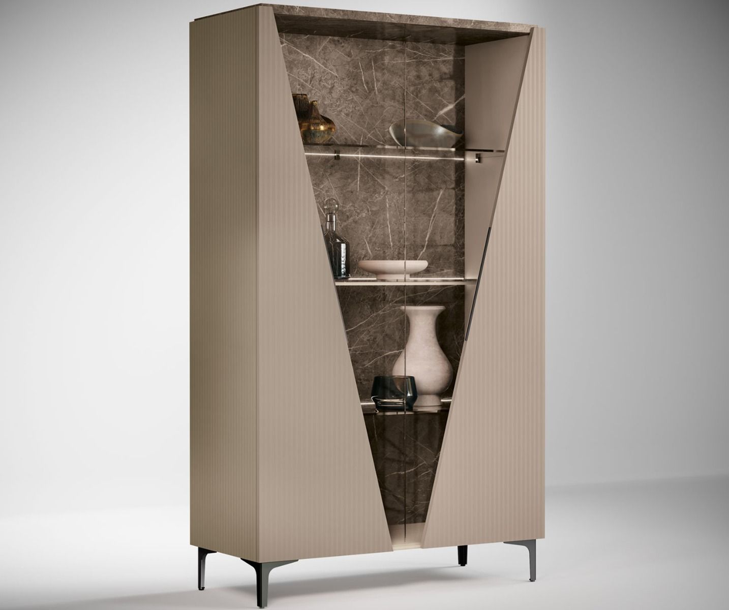 Fidia Day Toffee Cannetè 2 Door Display Cabinet