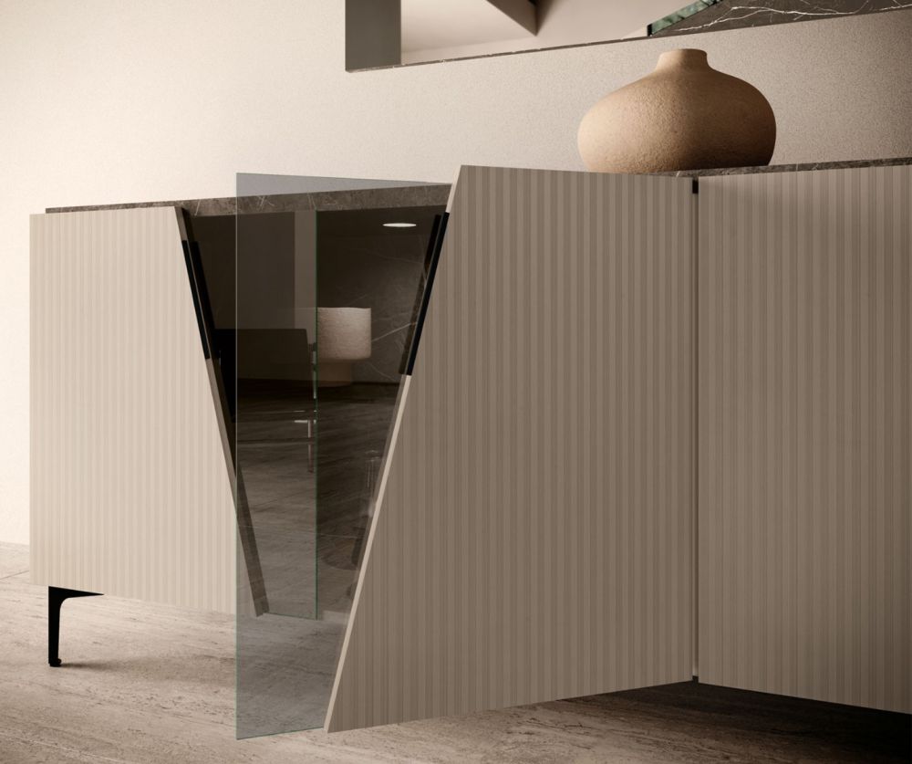 Fidia Day Toffee Cannetè 3 Door Sideboard