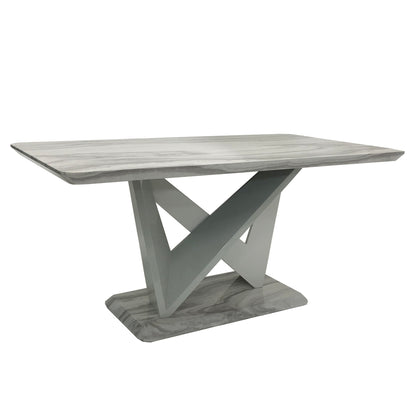 Georgia Marble Effect Dining Table & 6 Chairs