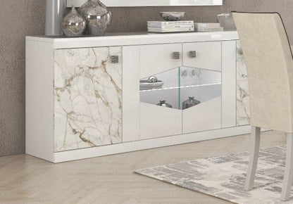Galaxy Italian High Gloss 4 Door Sideboard