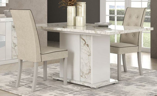 Galaxy Italian High Gloss Fixed Top Dining Table