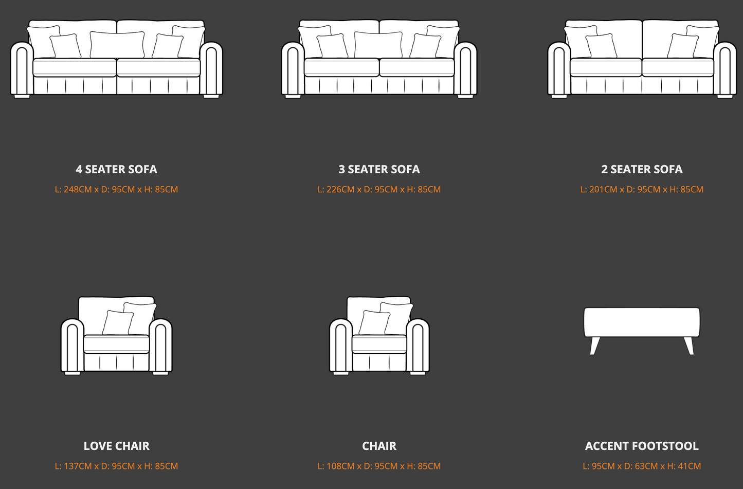 Glamour Sofa Range