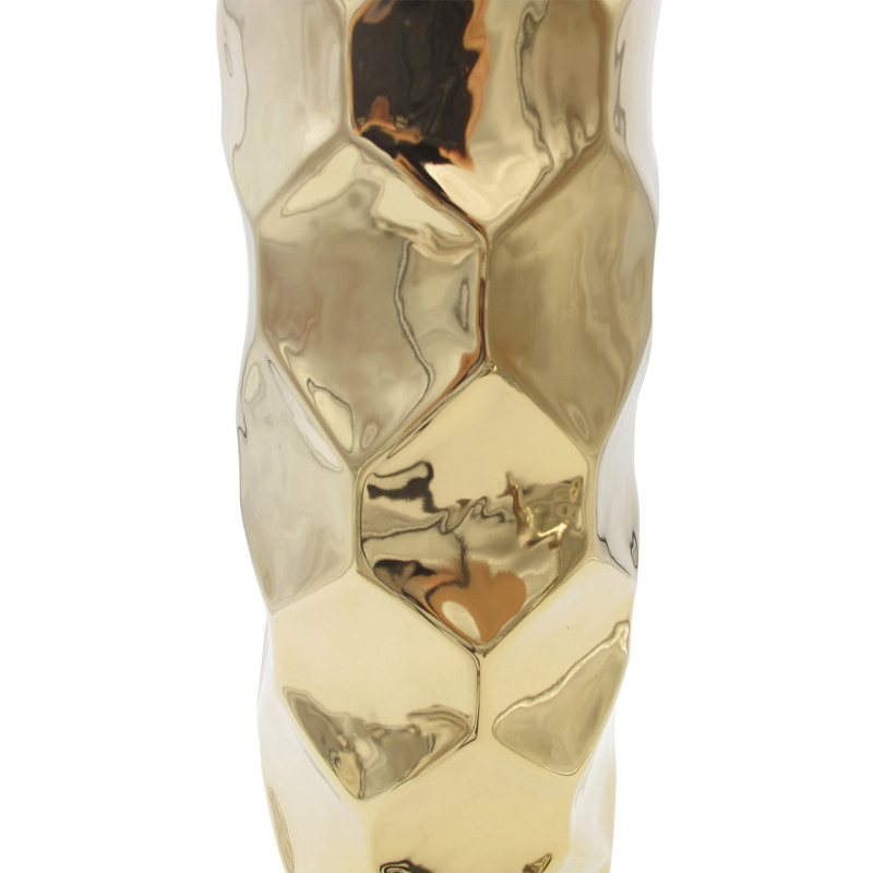 Gold Hexagon Floor Vase