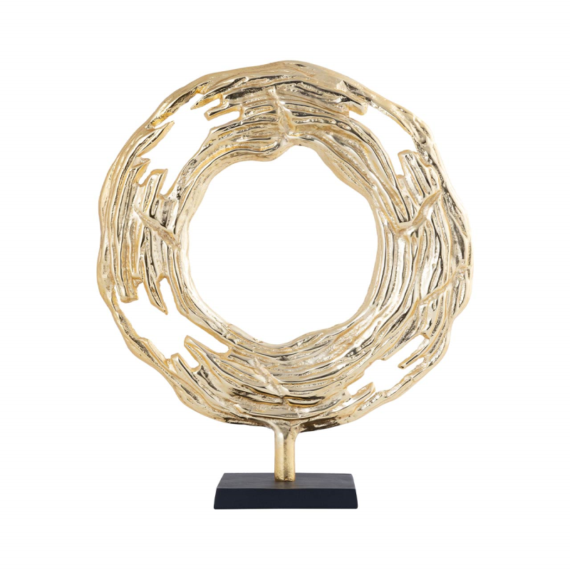 Gold Round Metal Sculpture