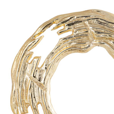 Gold Round Metal Sculpture