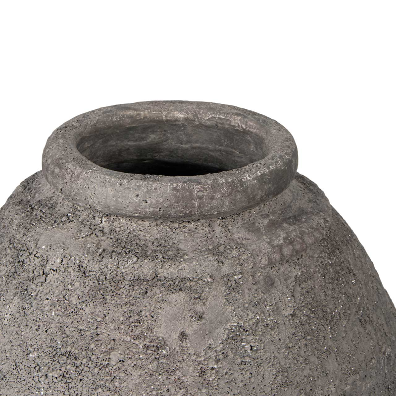 Handmade Antique Grey Terracotta Vase
