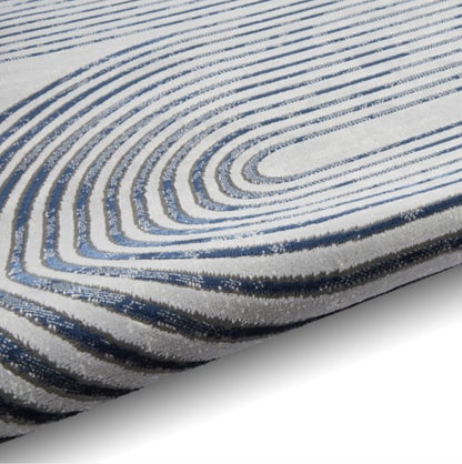 Apollo Grey/Navy Linear Rug