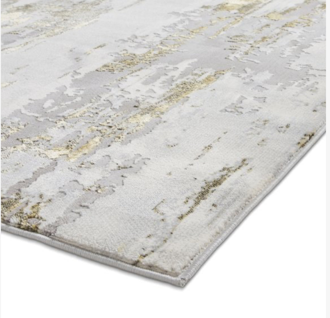 Apollo Grey/Gold Abstract Rug
