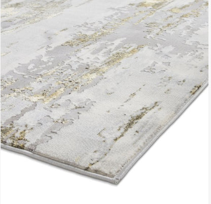 Apollo Grey/Gold Abstract Rug