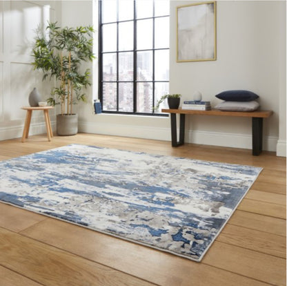 Apollo Grey/Navy Abstract Rug