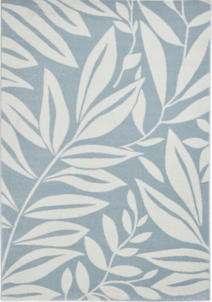 Blue Sorrel Leaves Botanical Rug