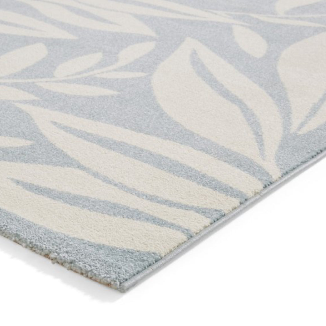 Blue Sorrel Leaves Botanical Rug