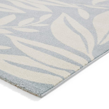 Blue Sorrel Leaves Botanical Rug