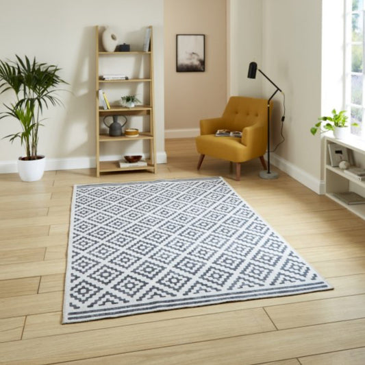 Coral Grey Rug